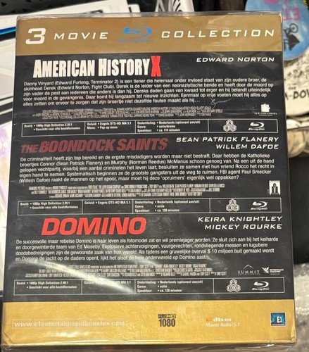 NEW - COLLECTION 3 X Blu Rays - American History X / BOONDOCK SAINTS & DOMINO - Picture 3 of 3