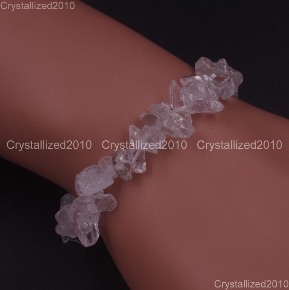 Gemstone Bracelets For Women Handmade Natural Gemstone Stretchy Bracelet &ndash; Mixed Crystal Chip Beads For Healing, Reiki, Chakra Gemstone Stretch