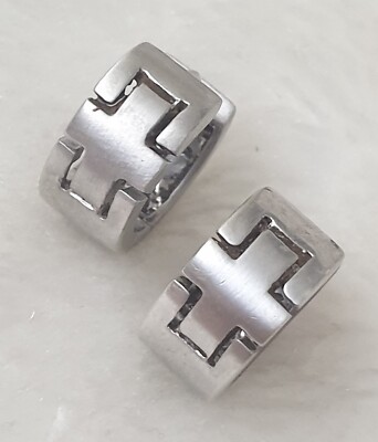 Vintage Creolen/Ohrringe aus 925er Silber ca. 15 x 15 mm