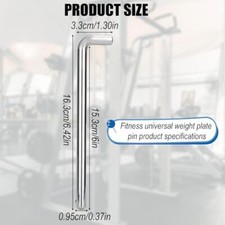 Weight Stack Pin, 3/8 Inch Diameter 6 Inch Weight Loading Pin L Shaped Pin Tensi