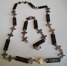 Men's Stainless Steel Casual CROSS Religious Chain  Bracelet Combo