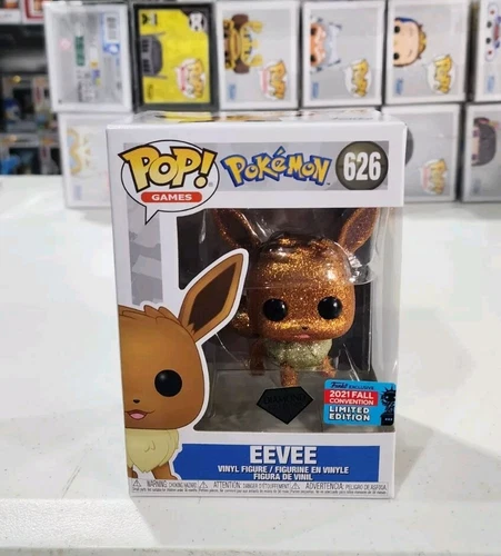 Vaulted Funko Pop Pokemon Eevee Diamond NYCC 2021 Fall Convention +Protector
