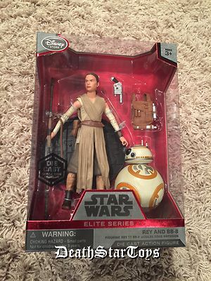 Star Wars Force Awakens Die Cast Elite Series Rey BB-8 1st Version No Lightsaber
