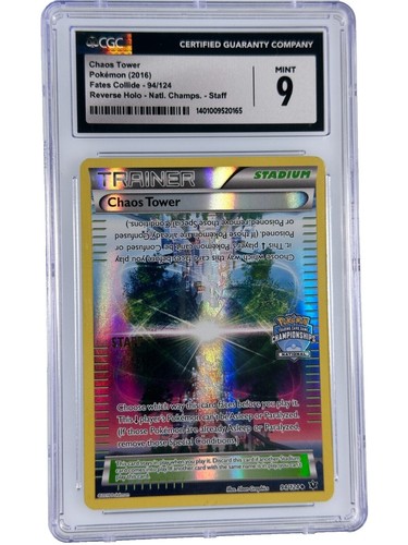 Pokemon TCG Chaos Tower 94/124 Uncommon Reverse Holo English XY Fates Coll  NM
