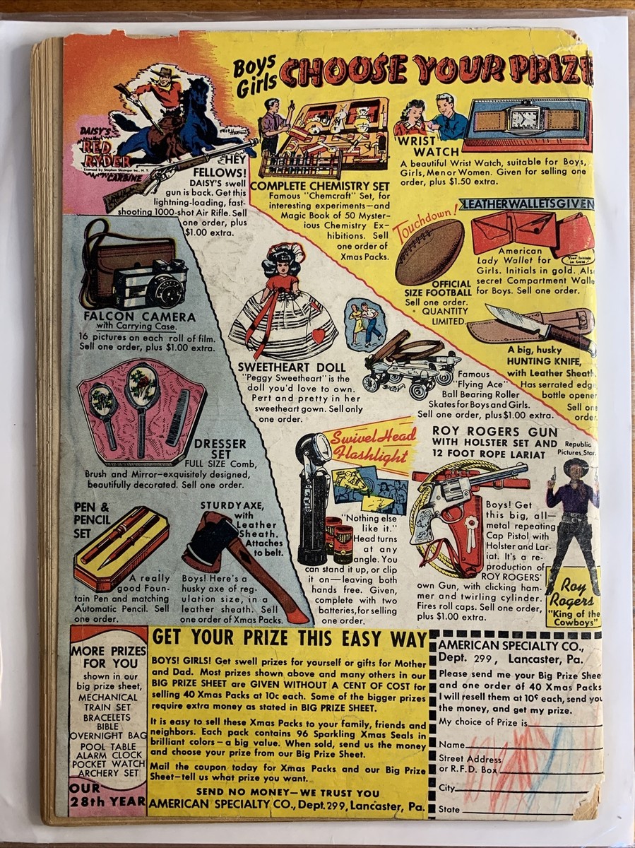 BLUE BOLT Vol (#72) (1946) Dick Cole, SGT Spook, Edison