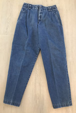 Women's Vintage Lizsport Jeans High Waist Mom Pleated Size 12 Cotton - C2