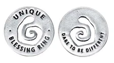 Unique Blessing Ring Charm, Pewter, Handcrafted | Dare to be Different