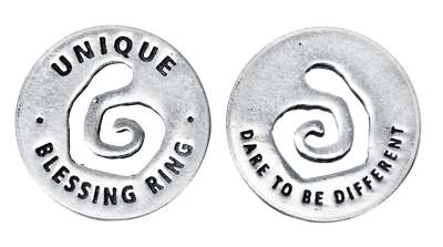 Unique Blessing Ring Charm, Pewter, Handcrafted | Dare to be Different
