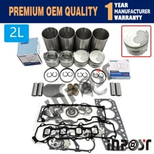 Overhaul Rebuild Kit For Toyota 2L 2LT engine Piston Ring Liner Gasket Bearing