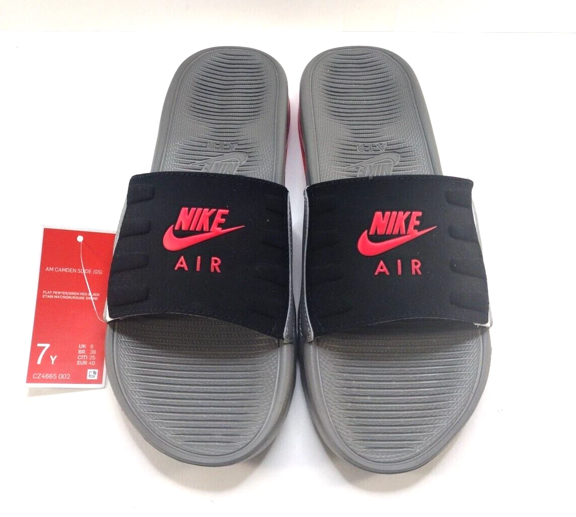 Sandali Nike Air Max Camden Slides grigio rosso CZ4665 002 taglia 7 anni donna