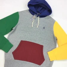 Polo Ralph Lauren Men Color-Blocked Pullover Fleece Hoodie Sweatshirt