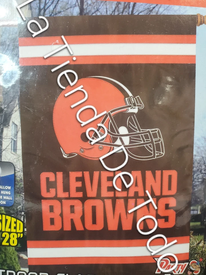 Bandera de patio exterior HD 44x28 BONITAMENTE BORDADA PARA FANÁTICOS DE LOS BROWNS CLEVELAND Foto 2 de 4