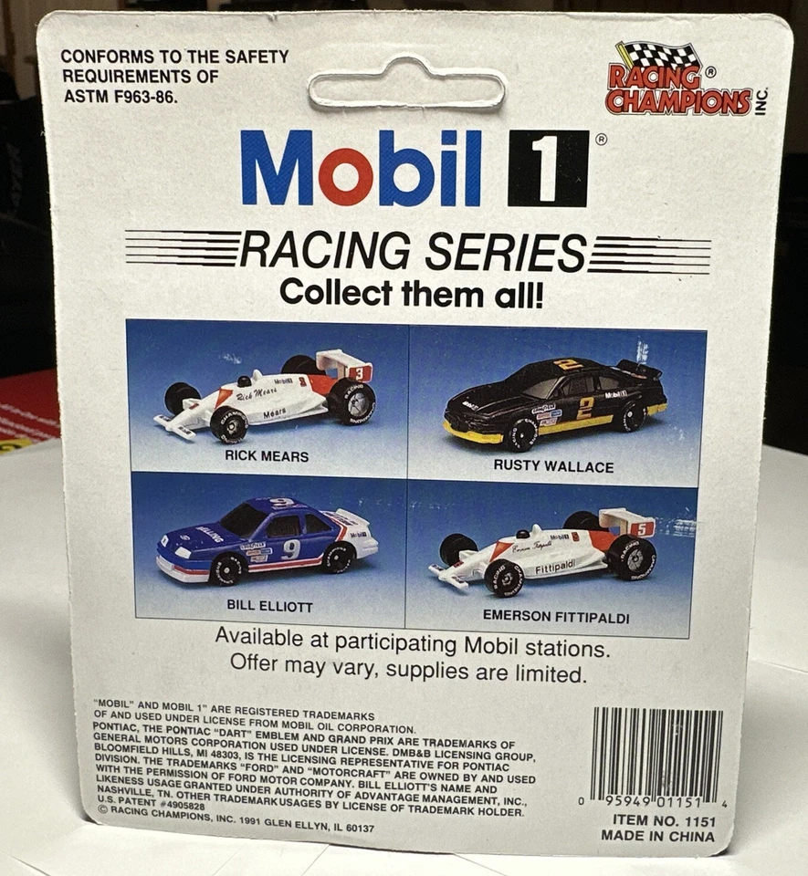 Racing Champions #2 Rusty Wallace Mobil 1 Racing Collectors Series Ac Spark New - Image 2 of 4