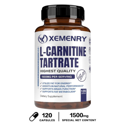 L-Carnitine Tartrate 1500mg - Weight Loss,Fat Burning,Muscle  Health,Anti-fatigue