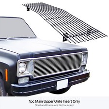 Fits 73-80 Chevy Ck Pickupsuburbanblazer Main Upper Billet Grille