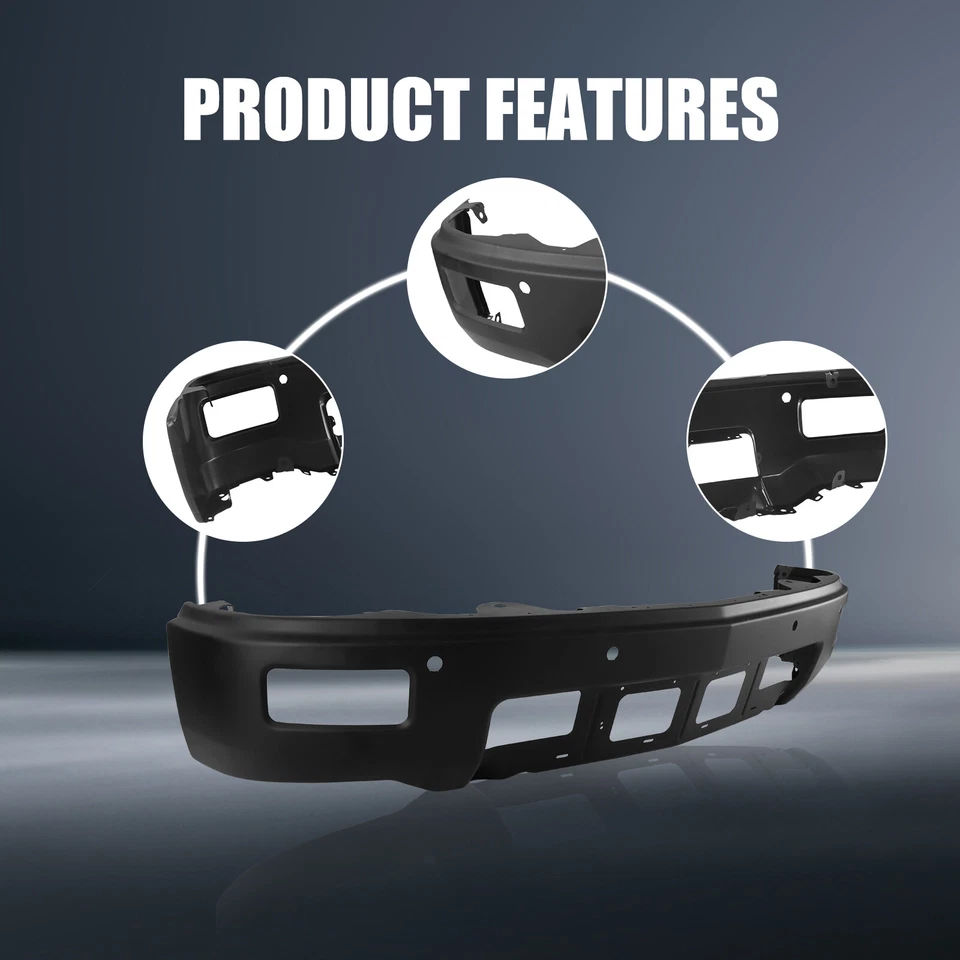 Front Bumper For 2014-2015 Chevrolet Silverado 1500 with Sensors - Image 3 of 4