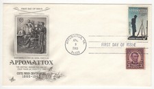 ArtCraft  Civil War  FDC 1965  5c  Appomattox    Combo     Sc # 1182