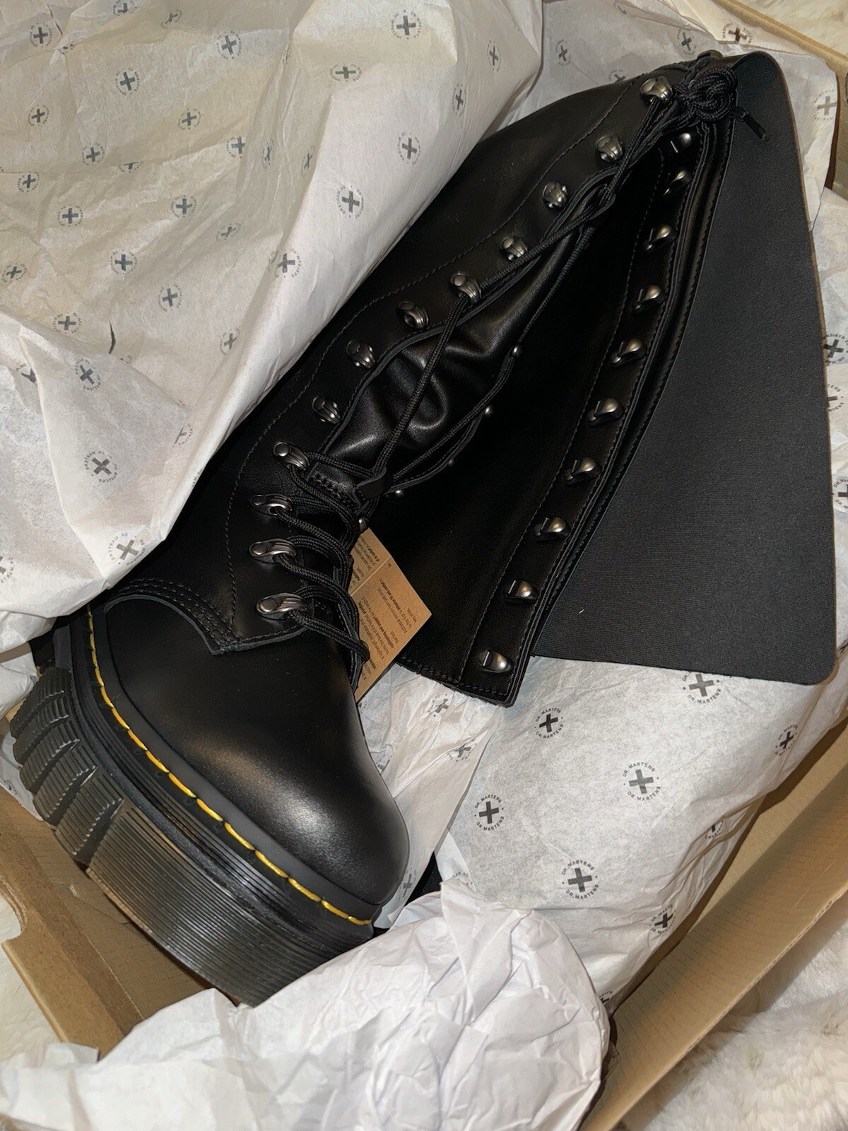 Dr. Martens Audrick 22-Eye Extreme Black Nappa Leather Thigh Boots EU 38 US 7 image 8