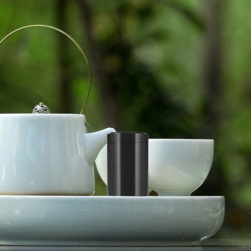  2 pz mini teiera bicchiere da tè contenitore sigillato contenitore zucchero rotondo - Foto 1 di 16