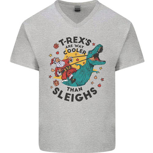 Sweatshirt Drôle Noël T-Rex "Plus Cool Que Les Traîneaux" - Homme - Neuf Avec étiquettes