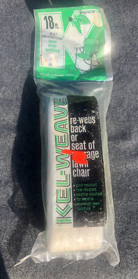 NEW Kel-Weave Re-Web Kit Lawn Chair Webbing WHITE 2 1/4  X 18' 1 Package NOS VTG