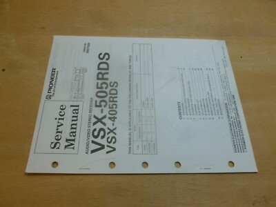 Pioneer VSX-505 RDS  Servicemanual