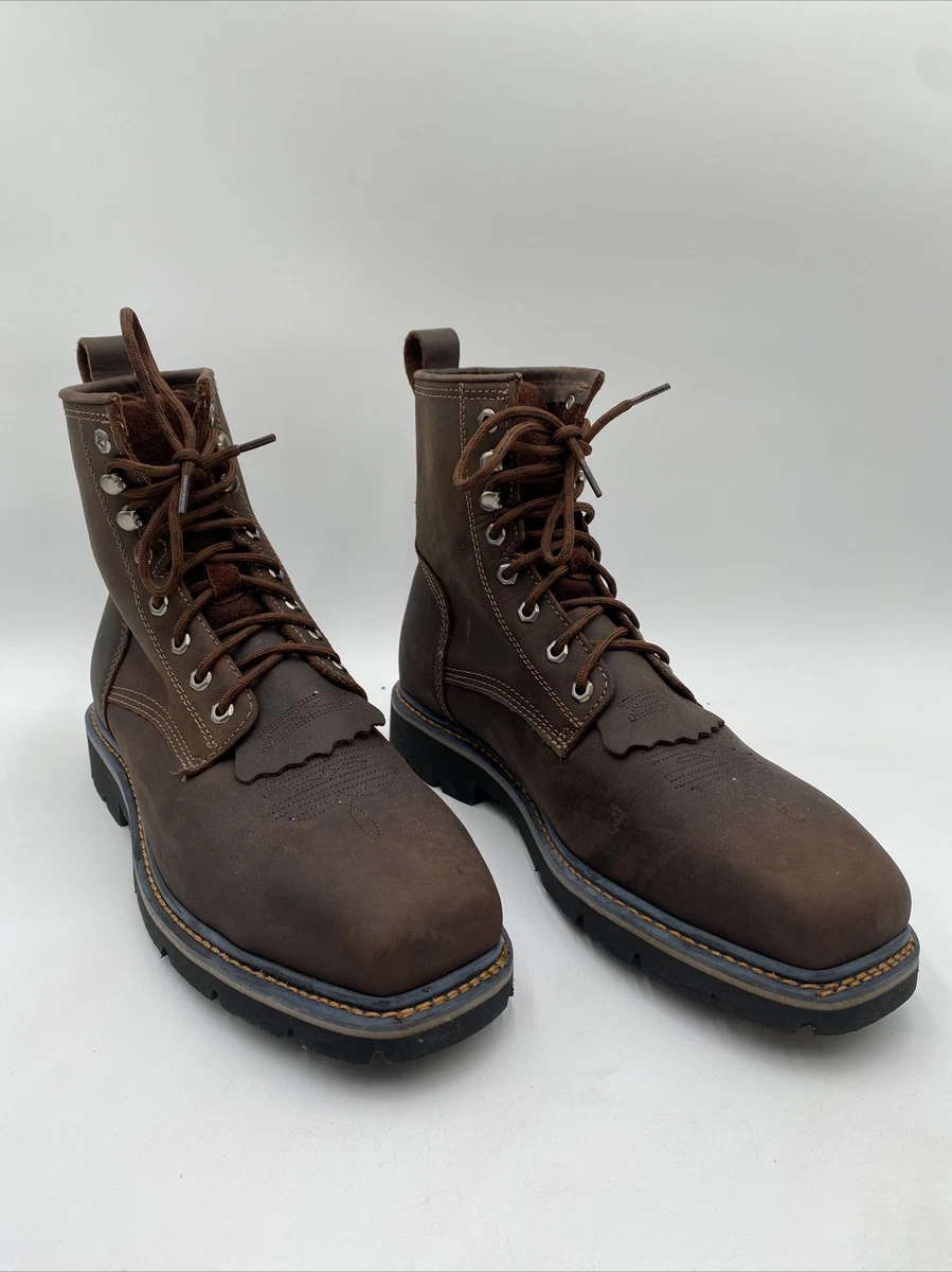 Lace up western work boots sales