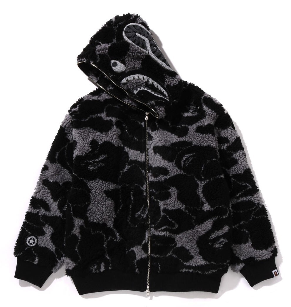 A BATHING APE Men's ABC CAMO BOA SHARK RELAXED FIT FULL ZIP A BATHING APE Men's ABC CAMO BOA SHARK RELAXED FIT FULL ZIP