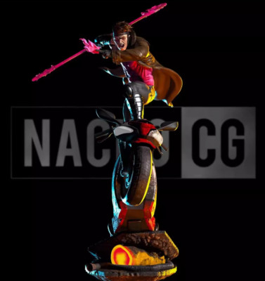 1/24 Resin Fantasy Male Fighter w/motorbike Unpainted Unassembled 4338