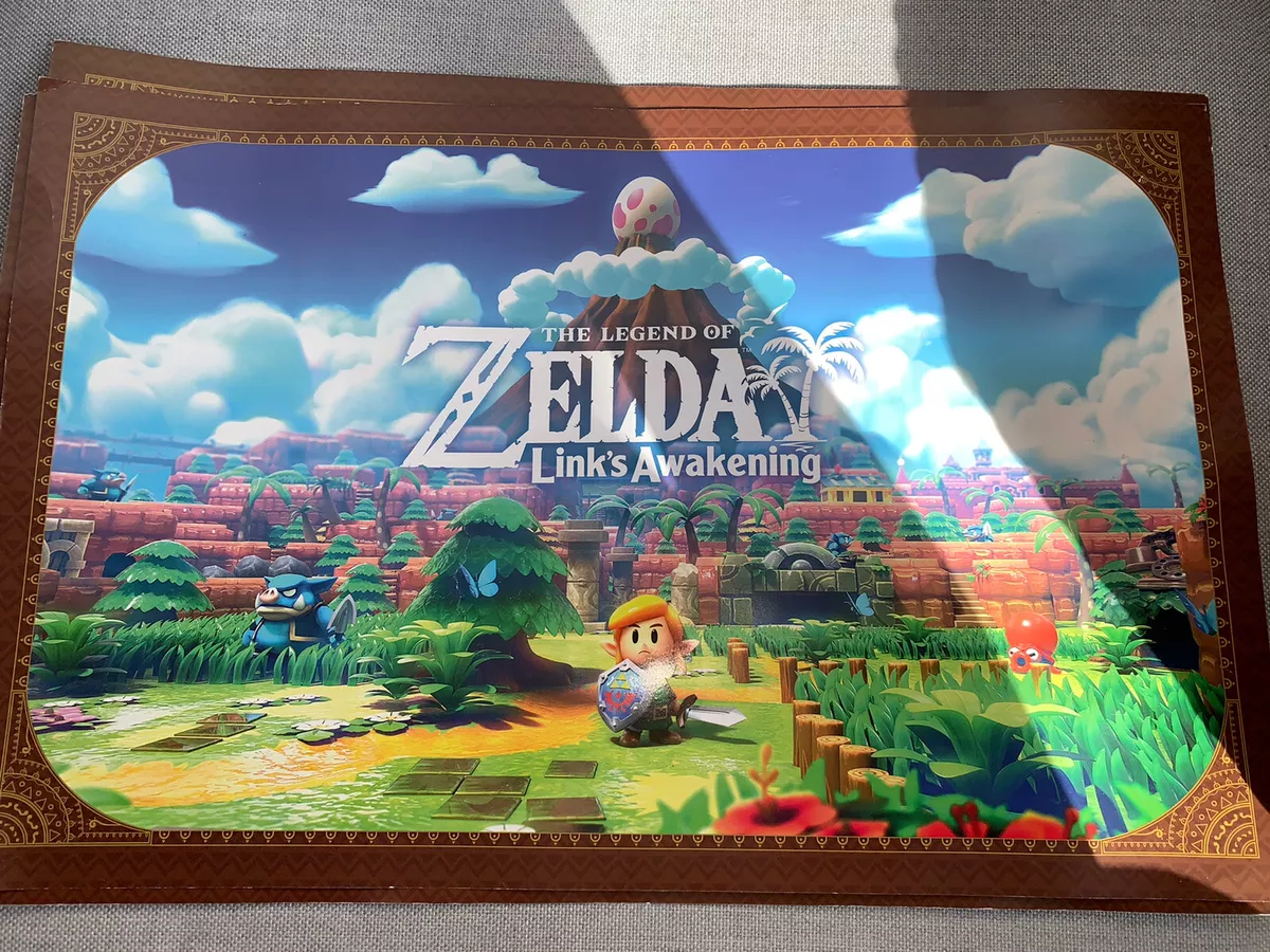 THE LEGEND OF ZELDA LINKS AWAKENING SWITCH GAMESTOP 2 SIDED POSTER 11X17