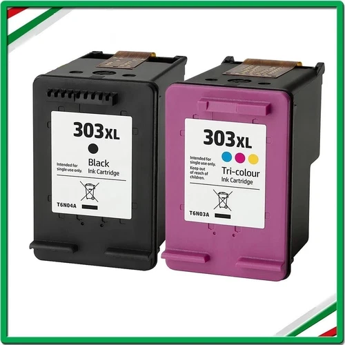 ✅KIT 2 CARTUCCE COMPATIBILI PER HP 303 XL NERO+COLORE ENVY PHOTO 6230 6220 7130✅