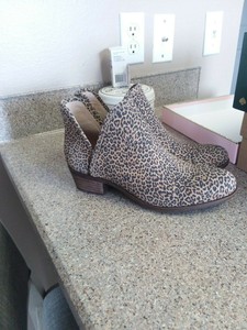 lucky brand baley leopard booties