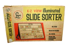 Logan E-Z View Illuminated Slide Sorter #1055 Holds 40 Slides Box Vintage  M5052