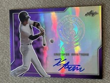 KRISTOFER KRIS ARMSTRONG 2017 Leaf Perfect Game Purple Metal AUTOGRAPH #5/25