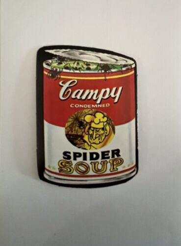 Vintage Wacky Packages Die Cut card sticker punched Campy Spider Soup - Picture 1 of 2