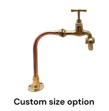 Custom Size Vintage Style Copper and Brass Tap, Kitchen Belfast Sink Tap (T14)
