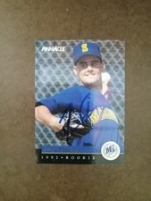 Dave Fleming autographed baseball card Seattle Mariners 1992 Pinnacle #13 Rookie. rookie card picture