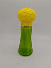 AVON Field Flowers Cologne Mist Empty Bottle Decanter Green Yellow
