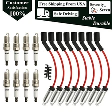 Ignition Wire and 8pcs Iridium Spark Plug Kit For 2000-2008 Chevrolet Tahoe 5.3L