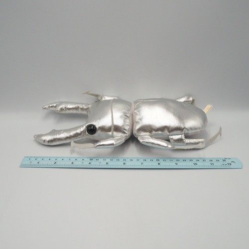 Peluche 11" jouet poupée insecte Golden Kabuto vs Silver Cerf Beetle MD1002 Sk Japon - Photo 2/13