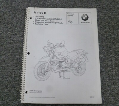 2003-2004 BMW R1150R Motorcycle Maintenance & Electrical Wiring Diagrams Manual