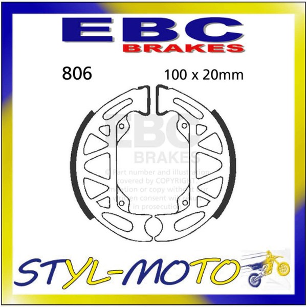 806 Rachen Hinten EBC Piaggio 50 Zip Fast Rider 1993-1997-image
