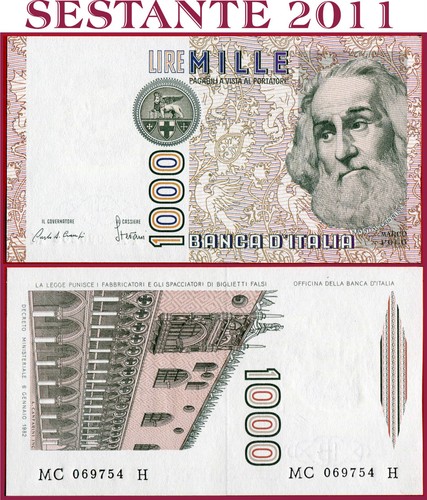 ITALIA ITALY -  1.000 1000 Lire MARCO POLO Lettera C - 1984 - P 109a - FDS / UNC - Bild 1 von 1