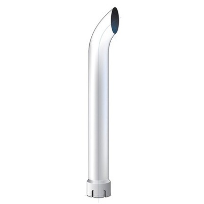 United Pacific C2-5-060 Exhaust Stack Pipe   5'', Curved, Expanded/Slotted