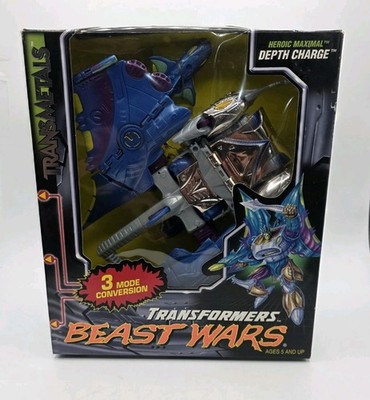 Vintage 1998 Transformers Beast Wars Transmetals Depth Charge Rare 
