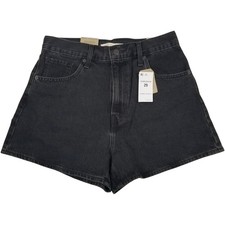 Levi s High Waisted Mom Shorts NEW Women s Size 29 Black Denim