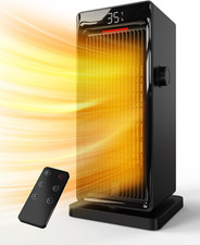 Heater, 2000W PTC Thermostat Electric Heater with ECO Mode, 90°Oscillation, 24H