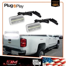 For 15+ Chevy GMC 2500/3500HD Clear Lens White LED Rear Fender Marker Light 2PCS