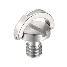 1/4" Stainless Steel Mounting Screw Adapter Slotted 0.33" Long for Camera Tripod