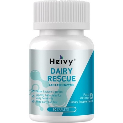 90 Count Lactase Enzyme for Fast Acting Dairy Relief - Suitable for All Ages